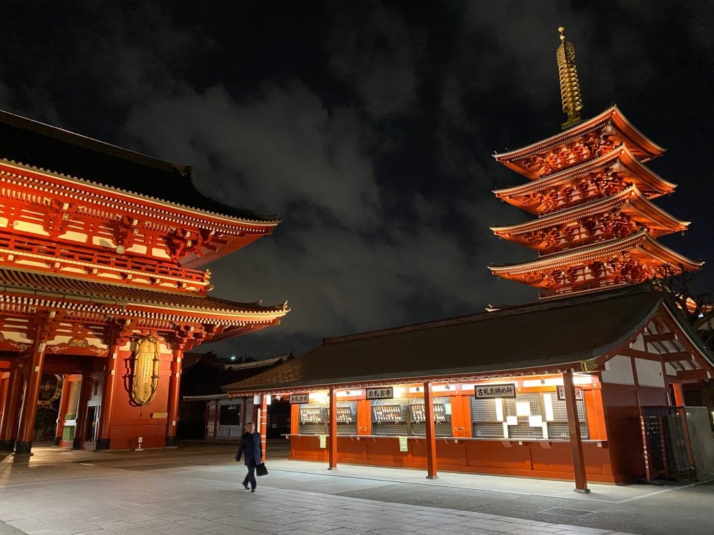 Sensoji temple at night